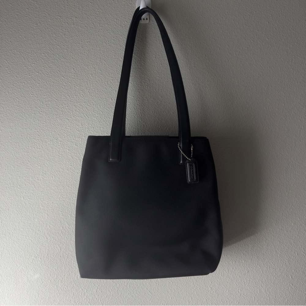 Coach Mercer black nylon, leather bag